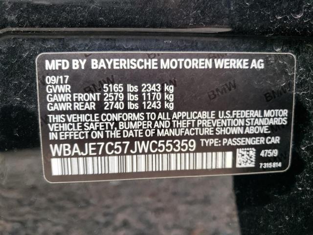 Photo 11 VIN: WBAJE7C57JWC55359 - BMW 540 XI 