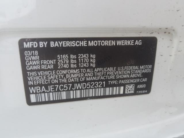 Photo 9 VIN: WBAJE7C57JWD52321 - BMW 5 SERIES 