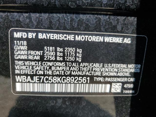 Photo 11 VIN: WBAJE7C58KG892561 - BMW 5 SERIES 