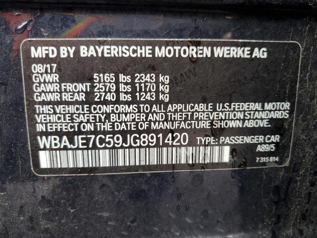 Photo 11 VIN: WBAJE7C59JG891420 - BMW 540 XI 