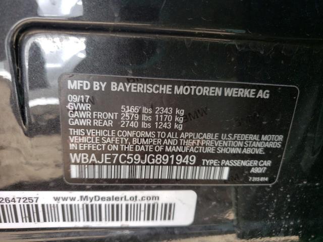 Photo 9 VIN: WBAJE7C59JG891949 - BMW 540 XI 