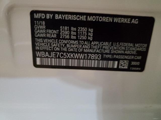 Photo 11 VIN: WBAJE7C5XKWW17893 - BMW 540I 