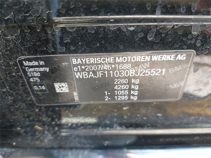 Photo 6 VIN: WBAJF11030BJ25521 - BMW 5 BERLINE 