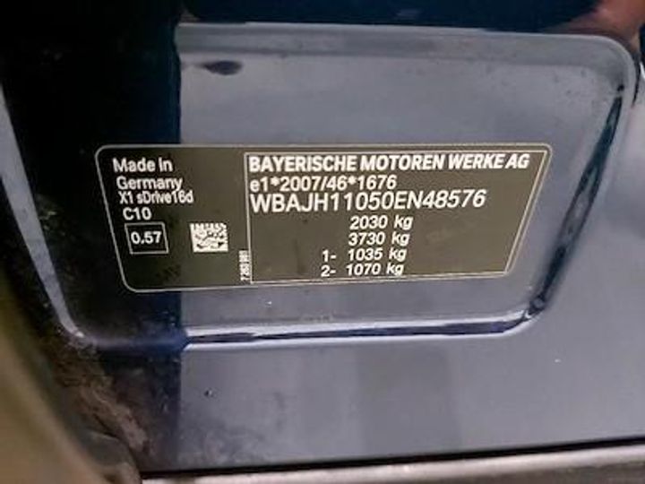 Photo 12 VIN: WBAJH11050EN48576 - BMW X1 DIESEL - 2015 