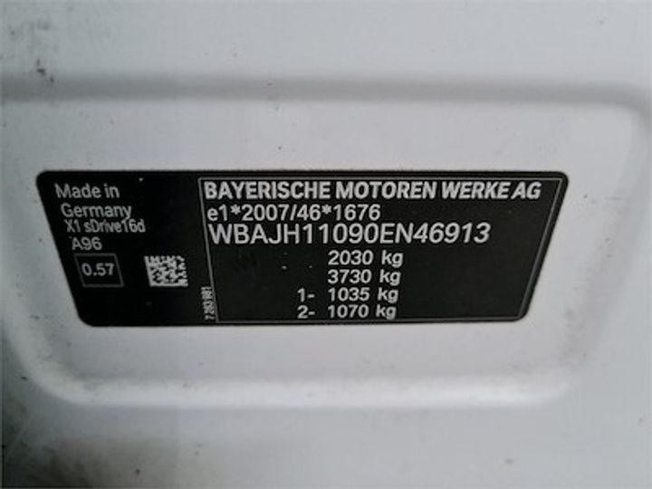 Photo 11 VIN: WBAJH11090EN46913 - BMW X1 DIESEL - 2015 