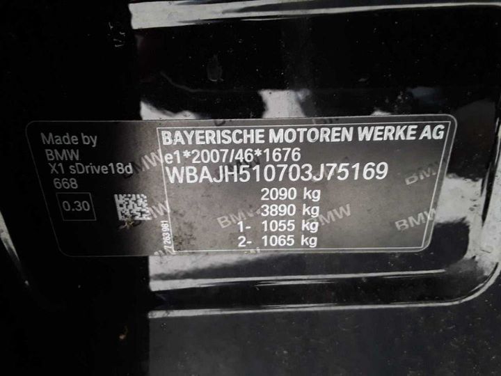 Photo 19 VIN: WBAJH510703J75169 - BMW X1 SDRIVE18D 