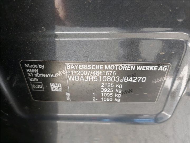 Photo 12 VIN: WBAJH510803J84270 - BMW X1 