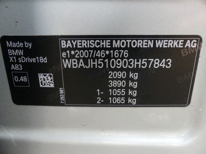 Photo 4 VIN: WBAJH510903H57843 - BMW X1 