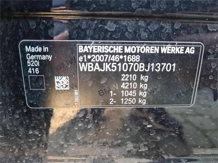 Photo 16 VIN: WBAJK51070BJ13701 - BMW 5-SERIE 