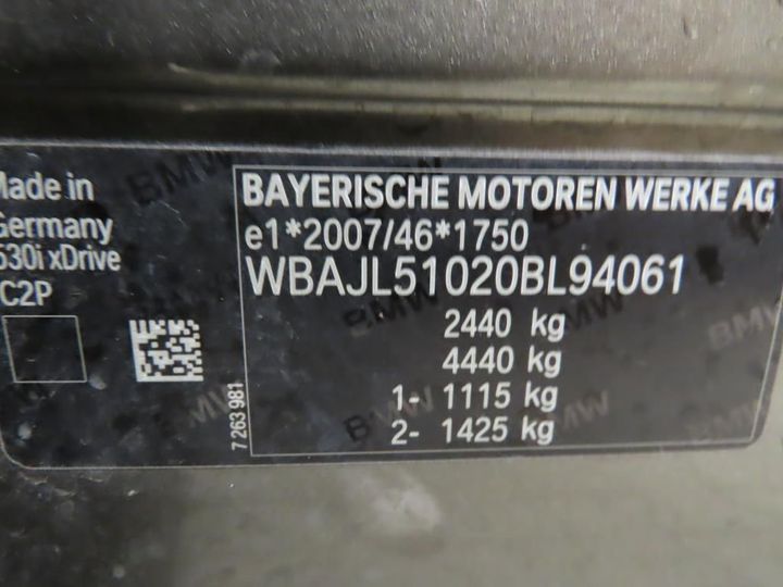 Photo 13 VIN: WBAJL51020BL94061 - BMW 5 TOURING 