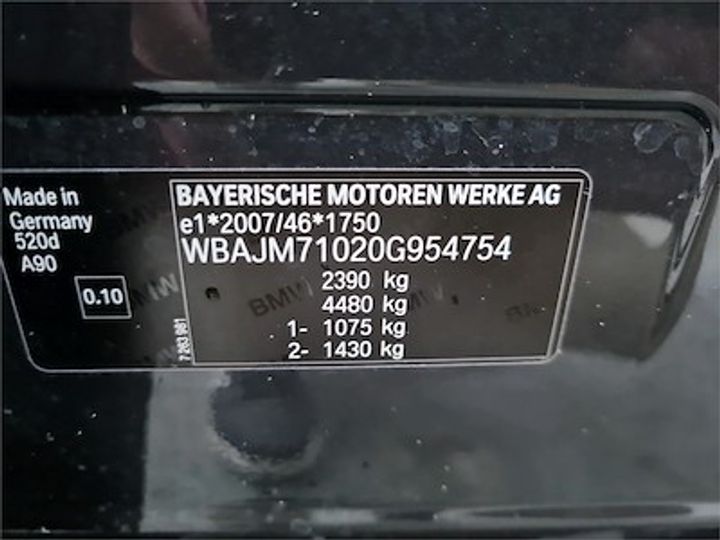 Photo 11 VIN: WBAJM71020G954754 - BMW 5 TOURING DIESEL - 2017 