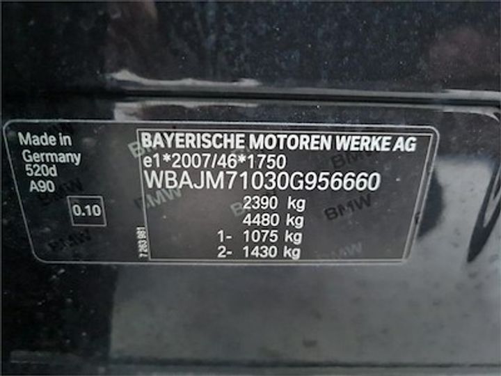 Photo 11 VIN: WBAJM71030G956660 - BMW 5 TOURING DIESEL - 2017 