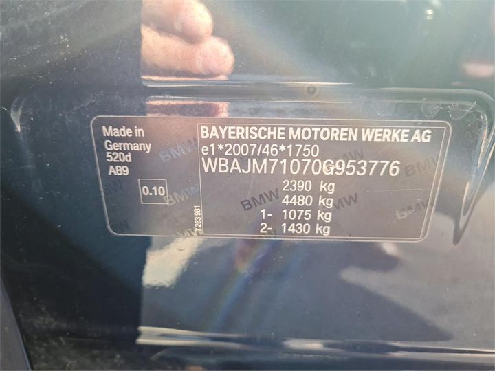 Photo 5 VIN: WBAJM71070G953776 - BMW BMW 5 SERIES 