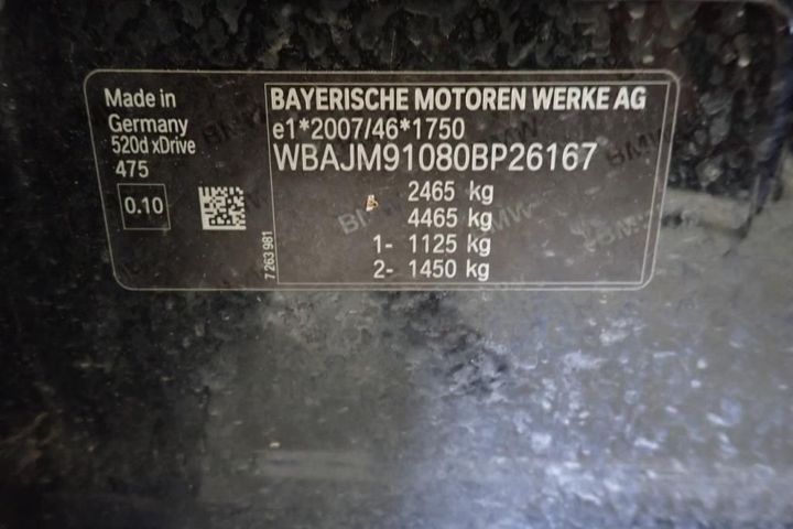 Photo 9 VIN: WBAJM91080BP26167 - BMW SERIE 5 TOURING 