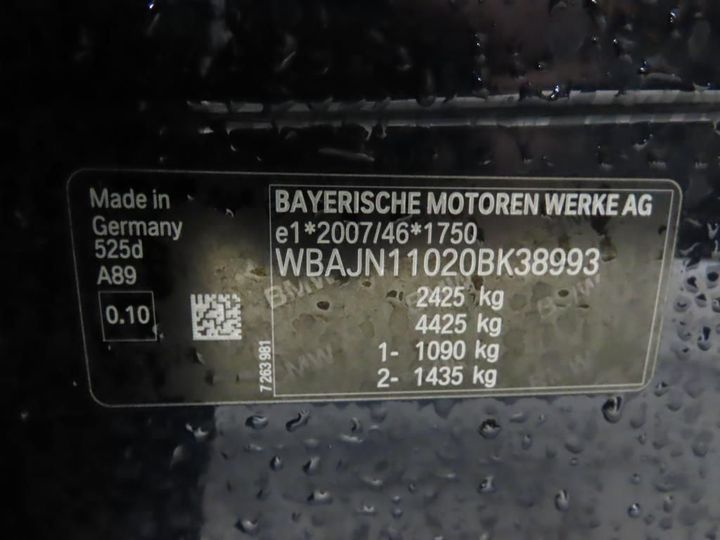 Photo 13 VIN: WBAJN11020BK38993 - BMW 5 TOURING 