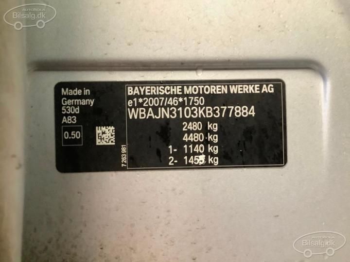 Photo 8 VIN: WBAJN3103KB377884 - BMW 5 SERIES TOURING 