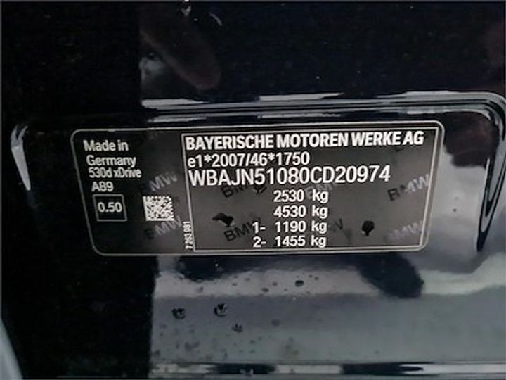 Photo 11 VIN: WBAJN51080CD20974 - BMW 5 TOURING DIESEL - 2017 