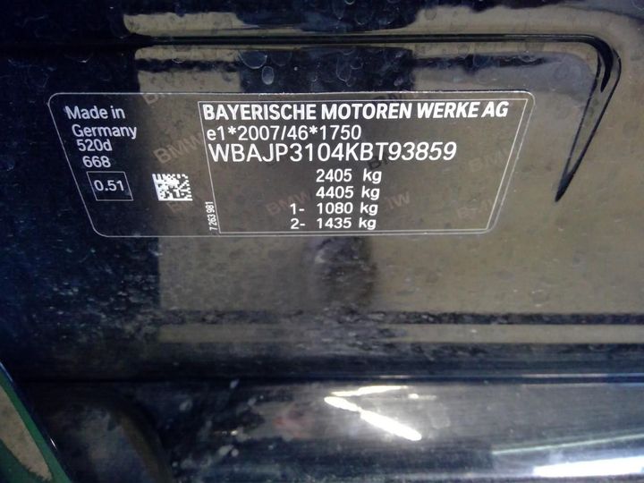 Photo 14 VIN: WBAJP3104KBT93859 - BMW SERIES 5 