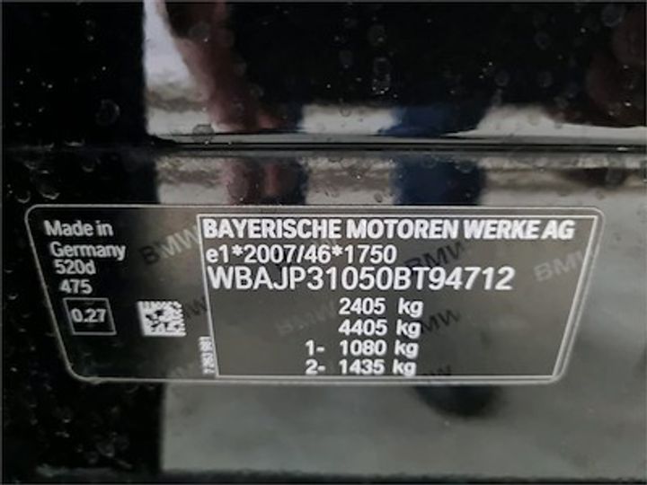 Photo 11 VIN: WBAJP31050BT94712 - BMW 5 TOURING DIESEL - 2017 