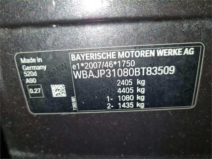 Photo 5 VIN: WBAJP31080BT83509 - BMW 5 SERIES TOURING 