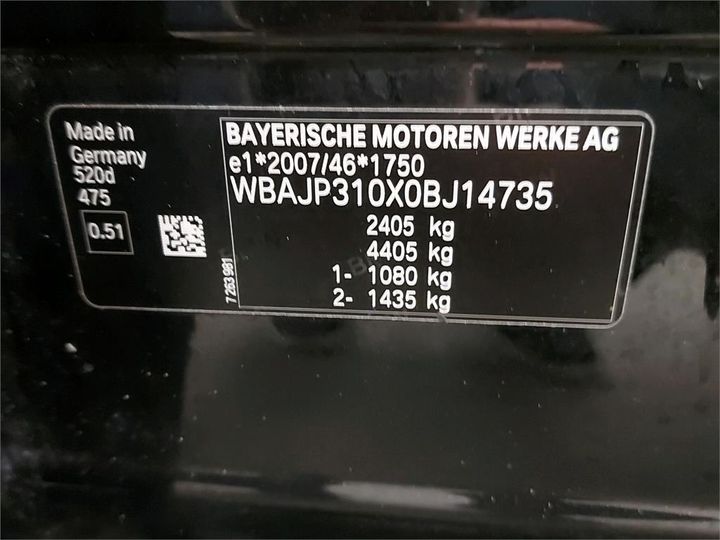 Photo 6 VIN: WBAJP310X0BJ14735 - BMW 5 TOURING 