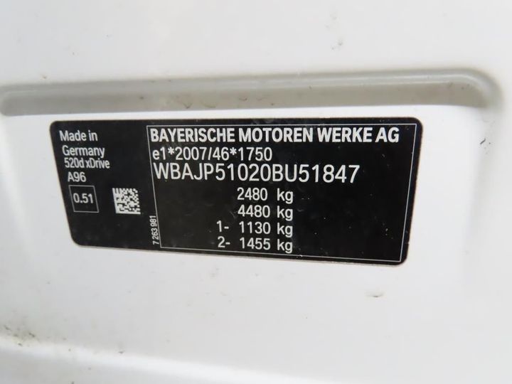 Photo 13 VIN: WBAJP51020BU51847 - BMW 5 TOURING 