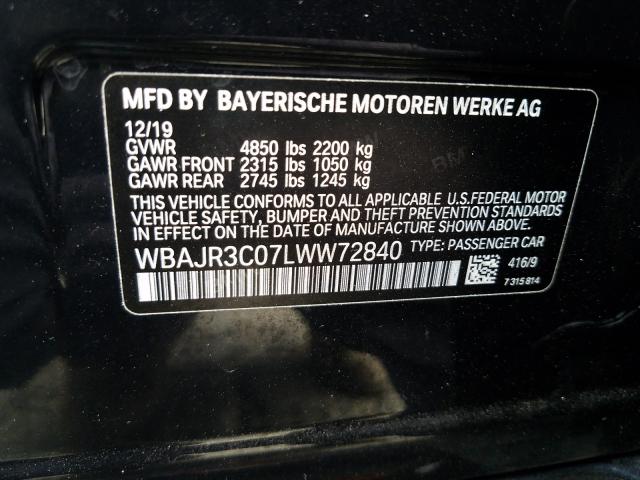 Photo 9 VIN: WBAJR3C07LWW72840 - BMW 5 