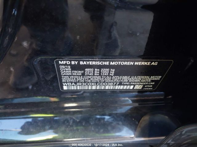 Photo 8 VIN: WBAJR3C0XLCD03877 - BMW 530I 