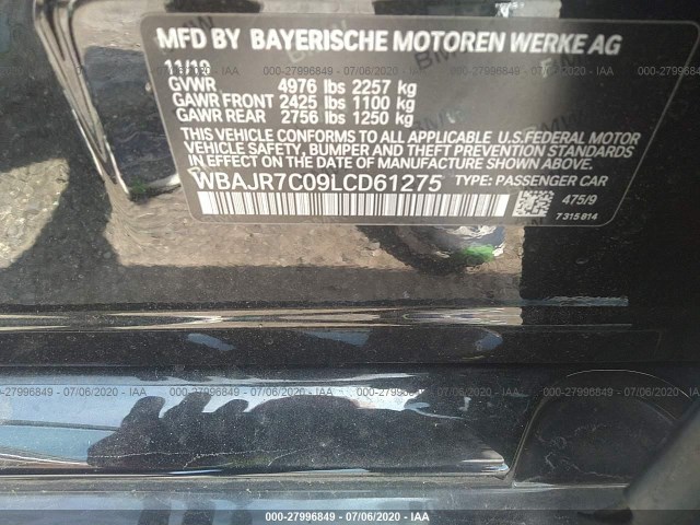 Photo 8 VIN: WBAJR7C09LCD61275 - BMW 5 