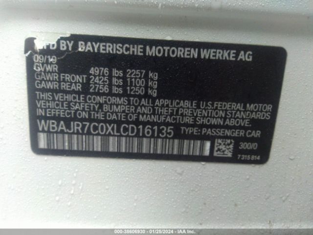 Photo 8 VIN: WBAJR7C0XLCD16135 - BMW 530I 