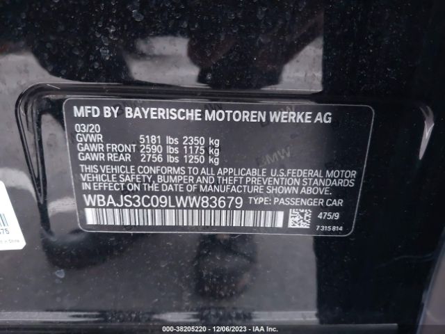 Photo 8 VIN: WBAJS3C09LWW83679 - BMW 5 SERIES 