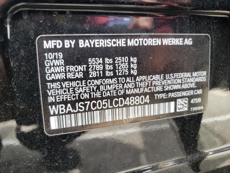 Photo 9 VIN: WBAJS7C05LCD48804 - BMW 5 