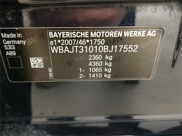 Photo 6 VIN: WBAJT31010BJ17552 - BMW 5 TOURING 