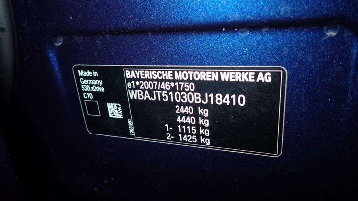 Photo 17 VIN: WBAJT51030BJ18410 - BMW SERIA 5 