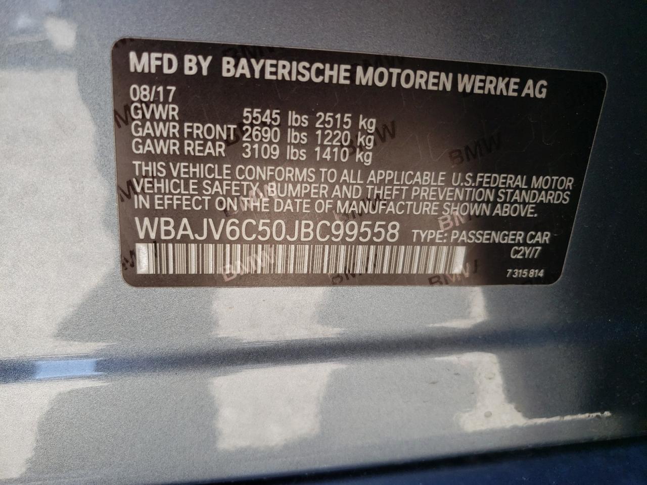 Photo 12 VIN: WBAJV6C50JBC99558 - BMW 6ER 