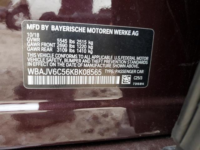 Photo 11 VIN: WBAJV6C56KBK08565 - BMW 640I GT 