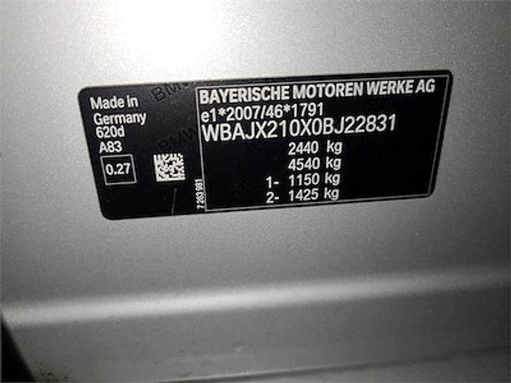 Photo 11 VIN: WBAJX210X0BJ22831 - BMW 6 GRAN TURISMO DIESEL 