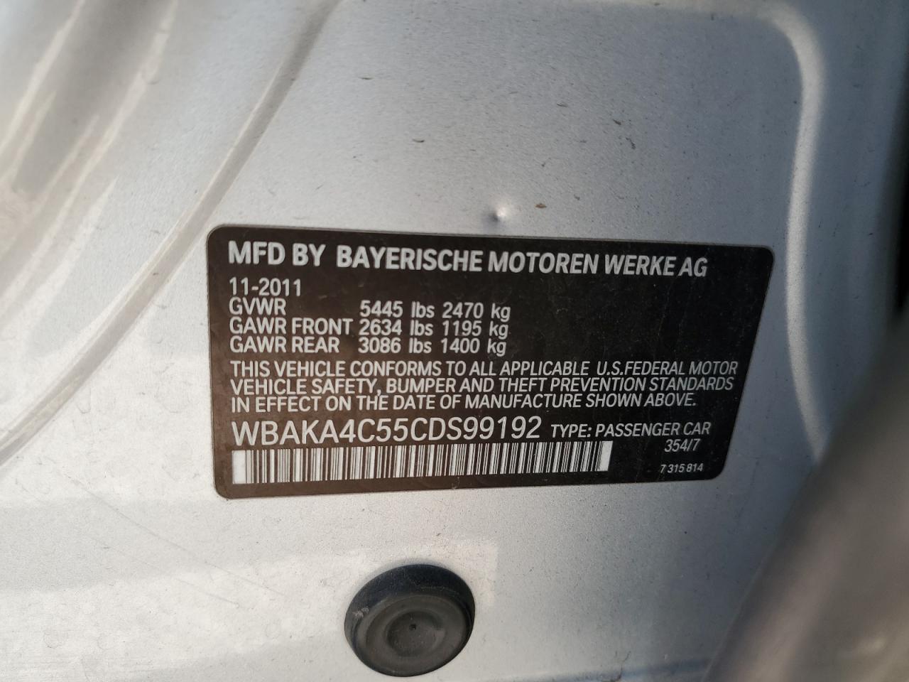 Photo 12 VIN: WBAKA4C55CDS99192 - BMW 7ER 