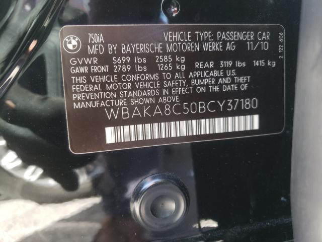 Photo 9 VIN: WBAKA8C50BCY37180 - BMW 750 I 