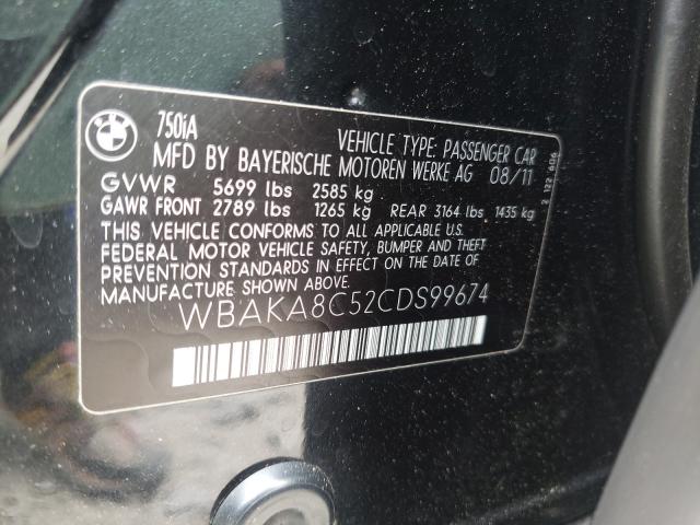 Photo 9 VIN: WBAKA8C52CDS99674 - BMW 750 I 