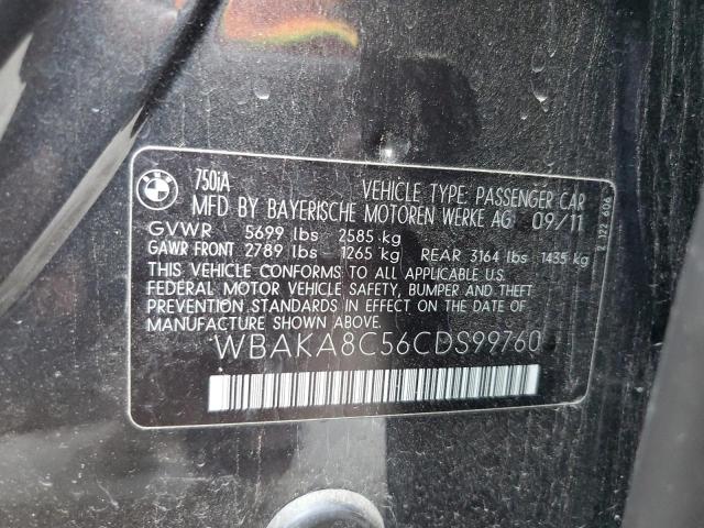 Photo 11 VIN: WBAKA8C56CDS99760 - BMW 750 I 