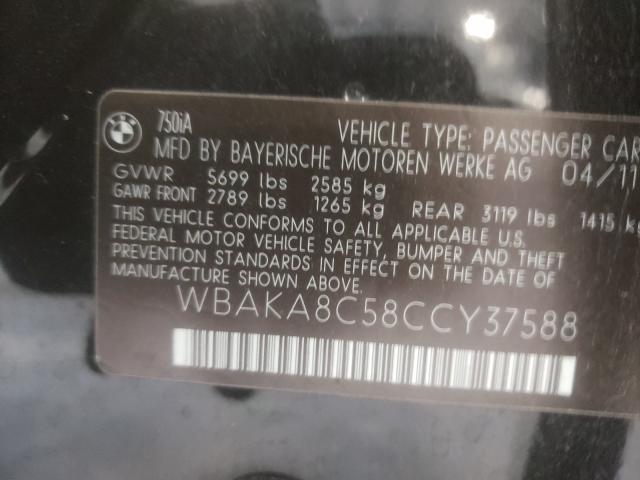 Photo 9 VIN: WBAKA8C58CCY37588 - BMW 750 I 