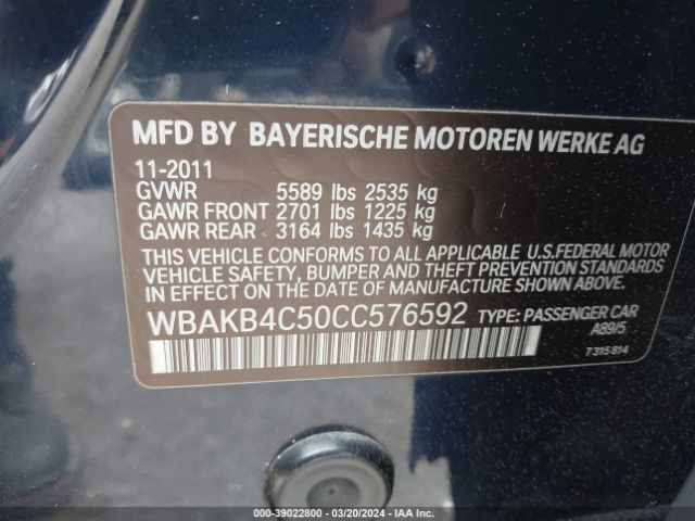 Photo 8 VIN: WBAKB4C50CC576592 - BMW 740LI 