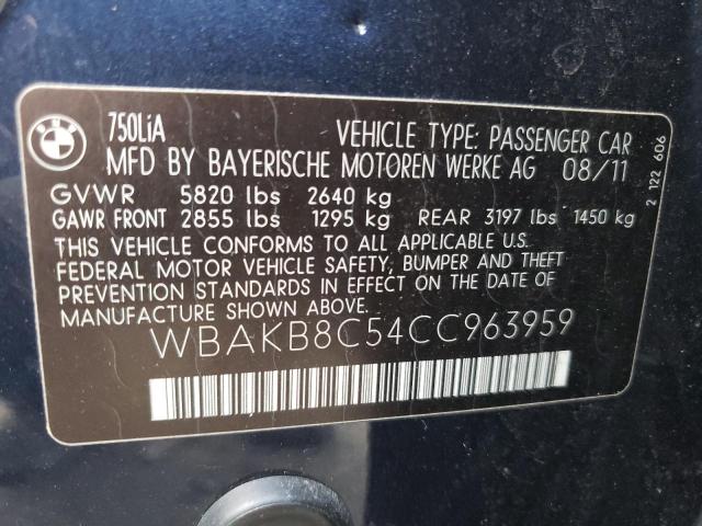 Photo 11 VIN: WBAKB8C54CC963959 - BMW 750 LI 