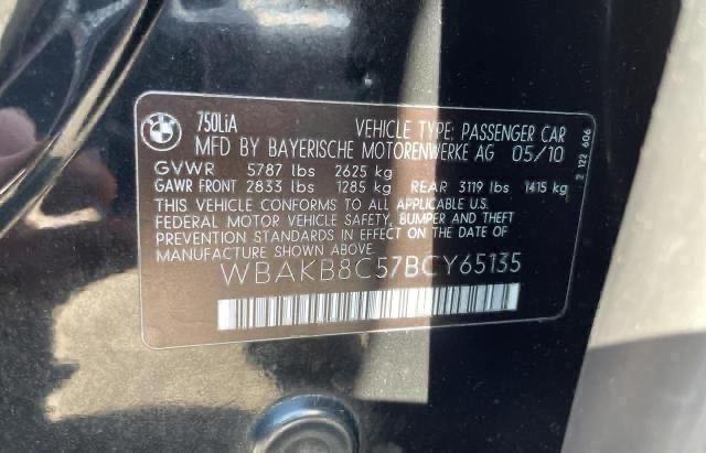 Photo 9 VIN: WBAKB8C57BCY65135 - BMW 750LI 