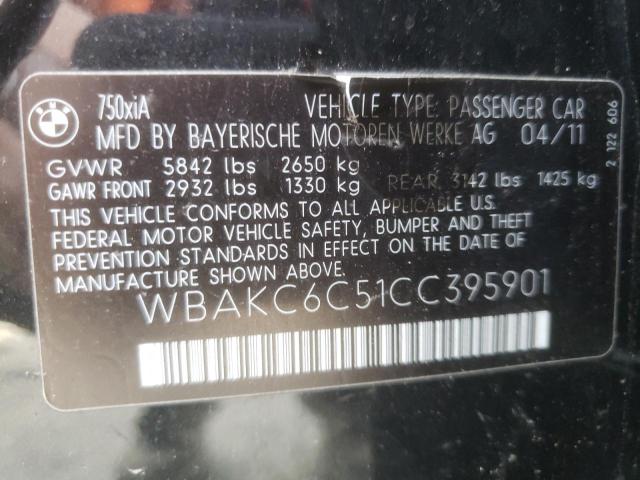 Photo 9 VIN: WBAKC6C51CC395901 - BMW 750 XI 