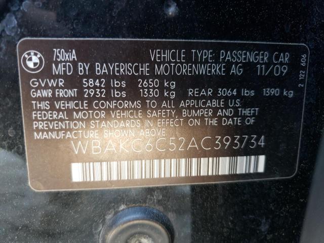 Photo 11 VIN: WBAKC6C52AC393734 - BMW 7 SERIES 