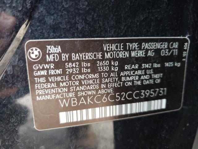 Photo 9 VIN: WBAKC6C52CC395731 - BMW 750 XI 