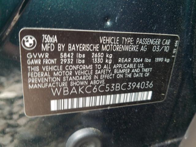 Photo 9 VIN: WBAKC6C53BC394036 - BMW 750 