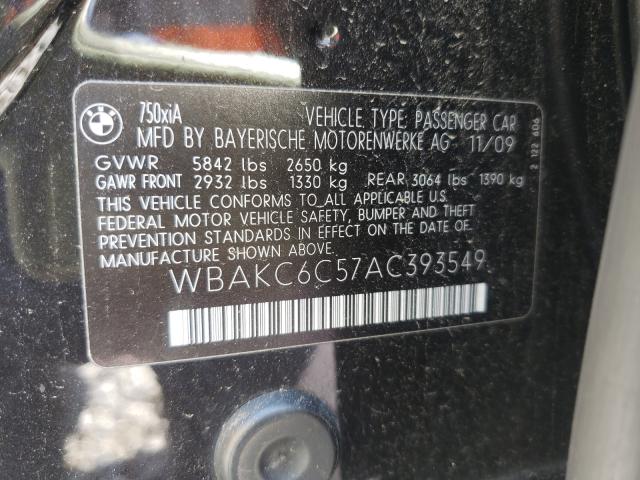 Photo 9 VIN: WBAKC6C57AC393549 - BMW 750 I XDRI 